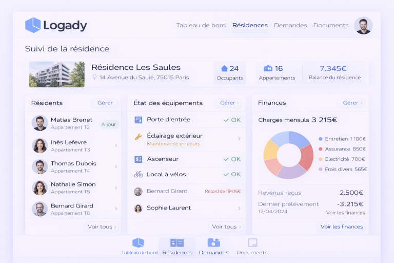Gestion de copropriété simplifiée – Logady suivi resid carrou